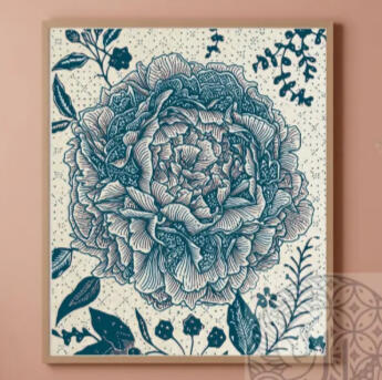 Grandmillennial Hydrangea Batik Print Grandmillennial Hydrangea Batik Print